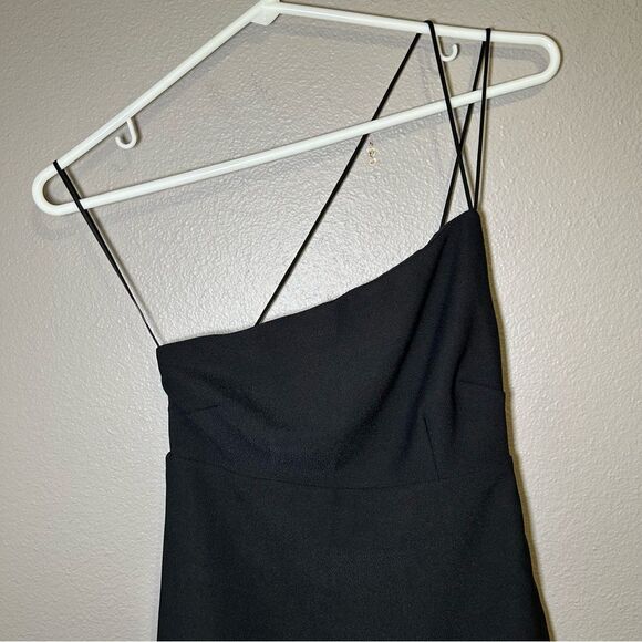 NEW Abercrombie & Fitch black strappy one shoulder mini dress women’s size XXS - Picture 4 of 11